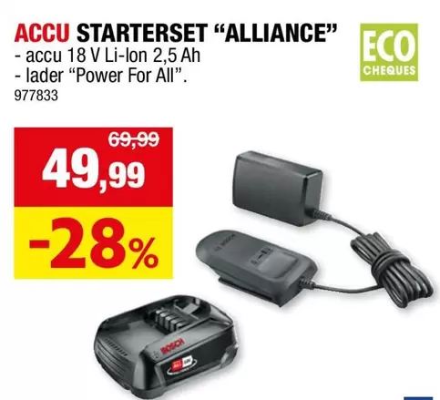 Bosch - ACCU STARTERSET "ALLIANCE" - accu 18 V Li-Ion 2,5 Ah - lader "Power For All". 977833