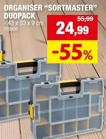 ORGANISER "SORTMASTER" DUOPACK - 43 x 33 x 9 cm. 769806