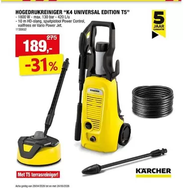 Bar - HOGEDRUKREINIGER "K4 UNIVERSAL EDITION T5"