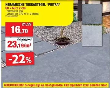 De - KERAMISCHE TERRASTEGEL "PIETRA"