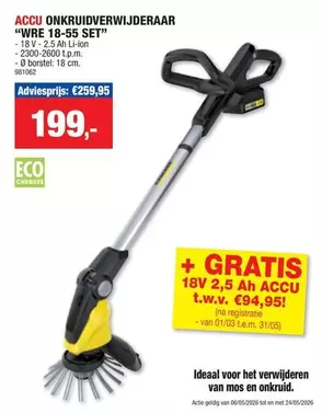 ONKRUIDVERWIJDERAAR "WRE 18-55 SET"