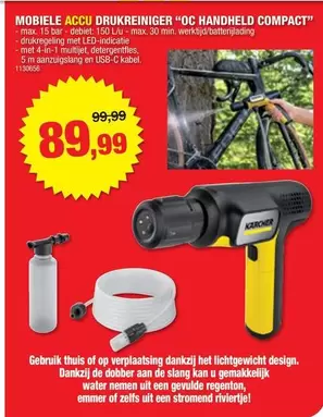 Bar - MOBIELE ACCU DRUKREINIGER "OC HANDHELD COMPACT"