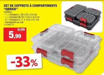 De - SET DE COFFRETS À COMPARTIMENTS "QBRICK"