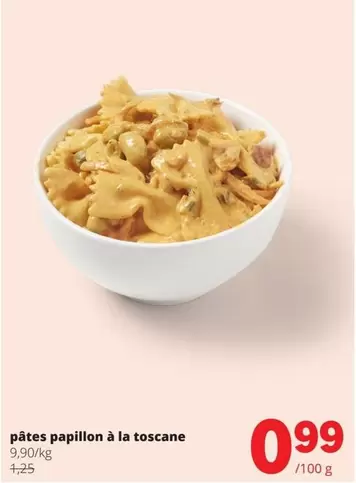 Papillon - pâtes papillon à la toscane