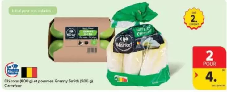 Chicons et pommes Granny Smith