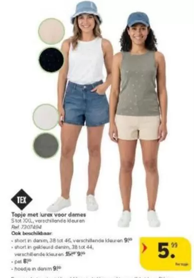 Topje met lurex voor dames