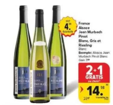 Pinot Blanc, Gris et Riesling Blanc