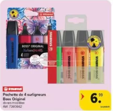 De - Pochette de 4 surligneurs Boss Original