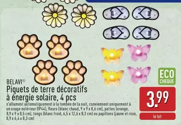 De - Piquets de terre décoratifs à énergie solaire, 4 pcs