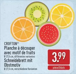 De - Planche à découper avec motif de fruits / Schneidebrett mit Obstmotiv