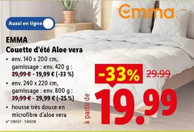 Couette d'été Aloe vera