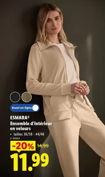 Ensemble d'intérieur en velours