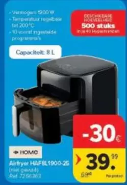Airfryer HAFSL1900-25