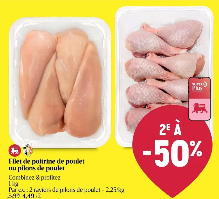 Be - Filet de poitrine de poulet ou pilons de poulet