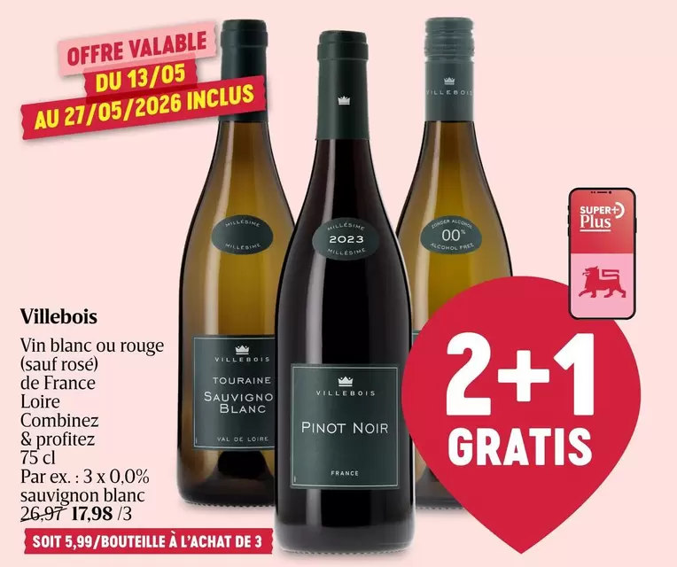 De - Vin blanc ou rouge (sauf rosé) de France Loire