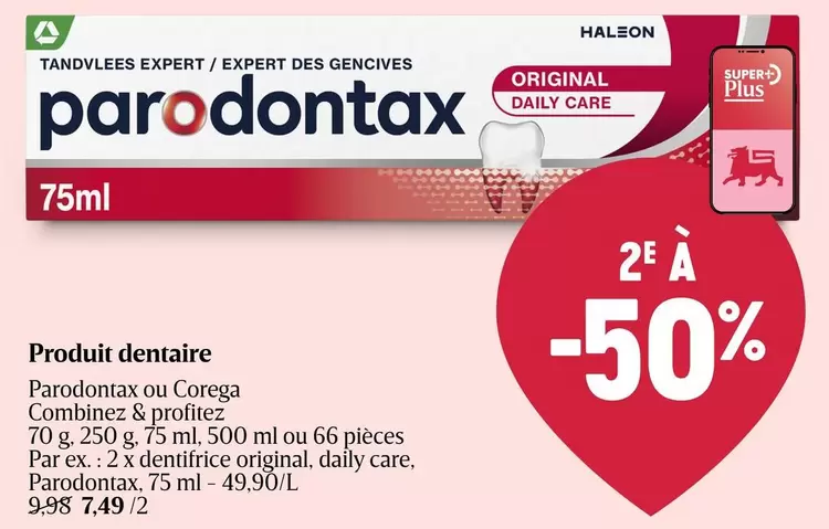 Parodontax ou Corega