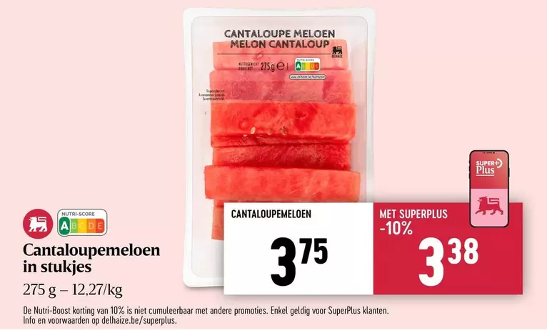 De - Cantaloupemeloen in stukjes