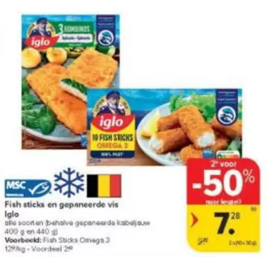 Fish sticks en gepaneerde vis