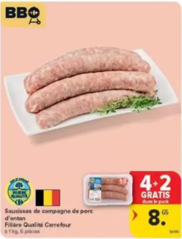 Bbq - Saucisses de campagne de porc d'antan