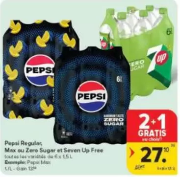 Free - Regular, Max ou Zero Sugar et Seven Up
