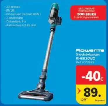 De - Steelstofzuiger RH6820WO
