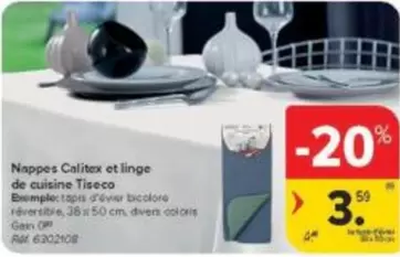 De - Nappes Calitex et linge de cuisine Tiseco