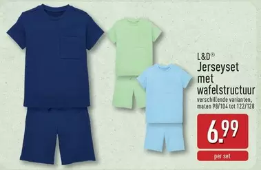 Jerseyset met wafelstructuur