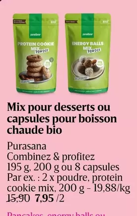 Mix -  pour desserts ou capsules pour boisson chaude bio