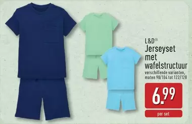 Jerseyset met wafelstructuur