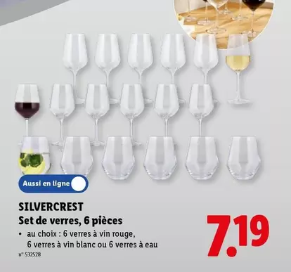 De - Set de verres, 6 pi0ces