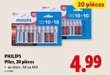 Philips - Piles, 20 pièces