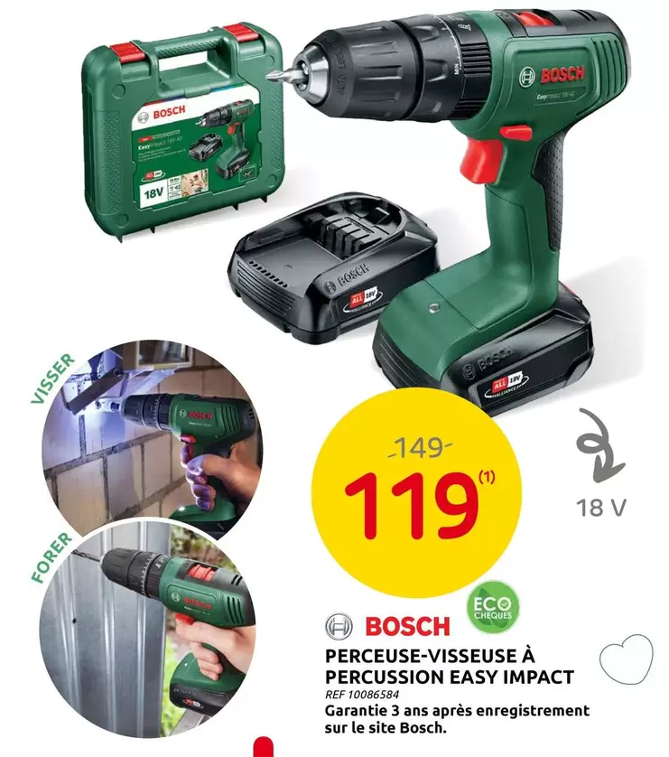 Bosch - PERCEUSE-VISSEUSE À PERCUSSION EASY IMPACT