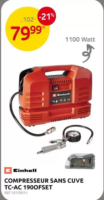 COMPRESSEUR SANS CUVE TC-AC 1900OFSET