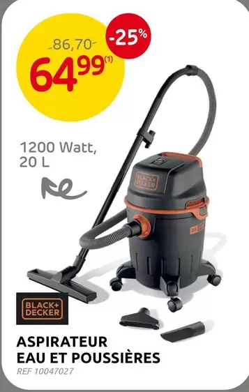 Black - ASPIRATEUR EAU ET POUSSIRES