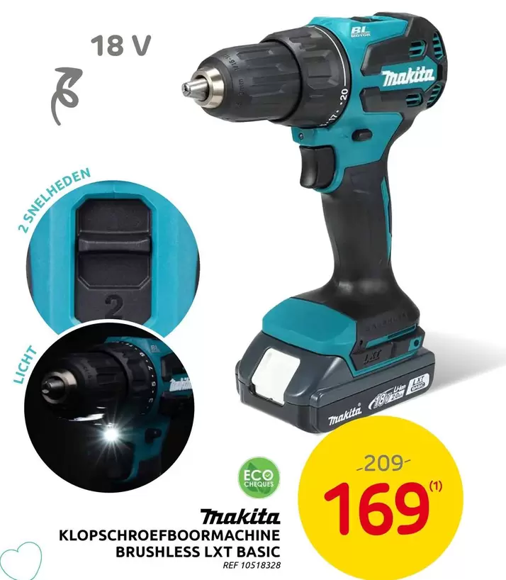KLOPSCHROEFBOORMACHINE BRUSHLESS LXT BASIC