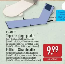 De - Tapis de plage pliable / Faltbare Strandmatte