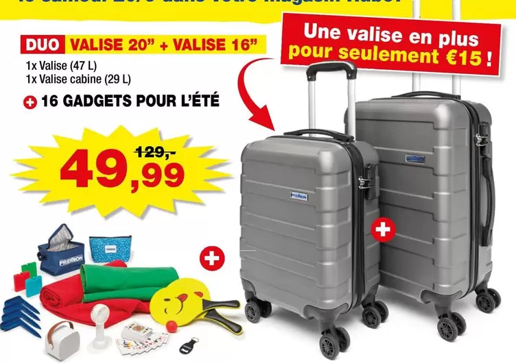 DUO VALISE 20" + VALISE 16"