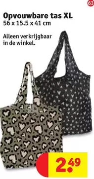 De - Opvouwbare tas XL