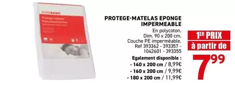 De - PROTEGE-MATELAS EPONGE IMPERMEABLE