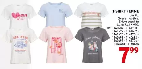 T-SHIRT FEMME S à XL
