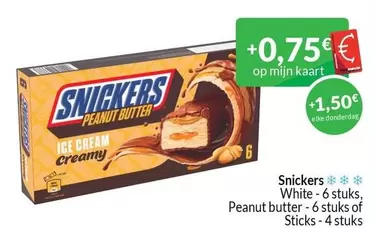 White - Peanut Butter Ice Cream Sticks