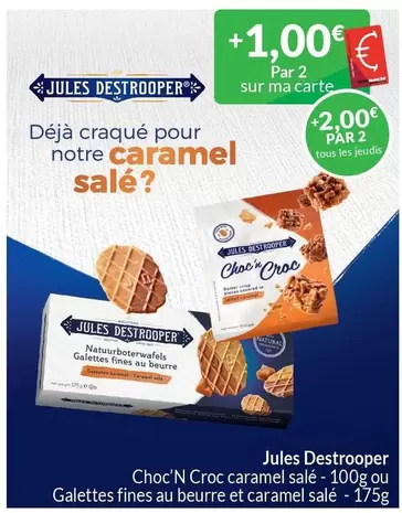 Jules - Choc'N Croc caramel salé ou Galettes fines au beurre et caramel salé