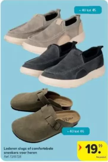 Leren clogs of comfortabele sneakers voor heren