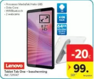 Lenovo - Tablet Tab One - bescherming Ref. 7211047