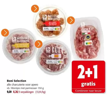 Boni Selection alle charcuterie voor apero