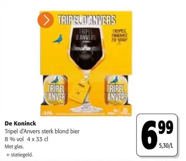 De - Tripel d'Anvers sterk blond bier