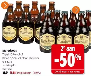 Tripel 10 % vol of Blond 6,5 % vol blond abdijbier