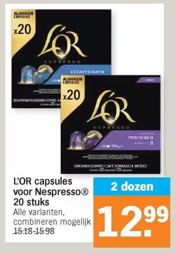 Coffee - L'OR capsules voor Nespresso