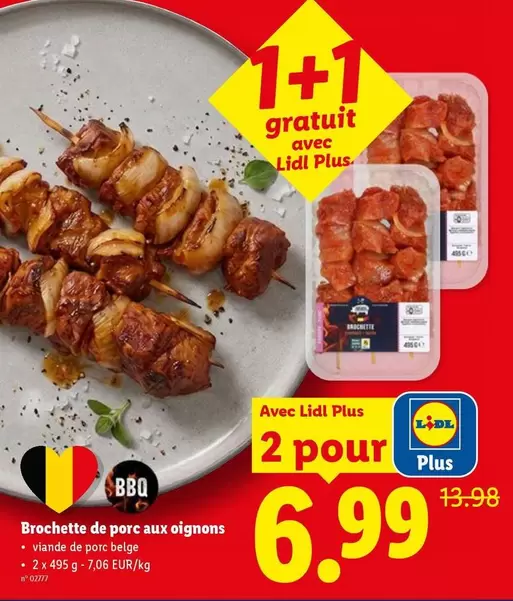 Bbq - Brochette de porc aux oignons