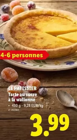 Tarte au sucre à la wallonne